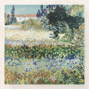 Dessous-de-verre En Verre Jardin de Vincent van Gogh   en fleur, Arles, 1888
