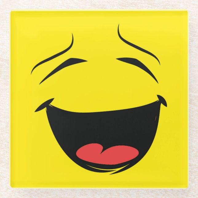 DESSOUS-DE-VERRE EN VERRE JAUNE (Devant)