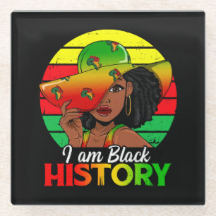 Dessous-de-verre En Verre Je Suis Noir Histoire Amérique Africaine