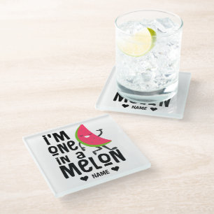 Dessous-de-verre En Verre Je suis un dans un Melon