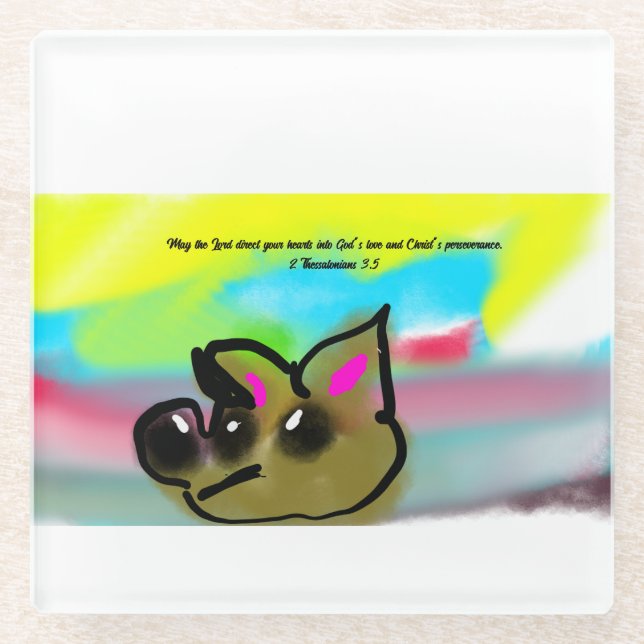 Dessous-de-verre En Verre jesus heart (Devant)