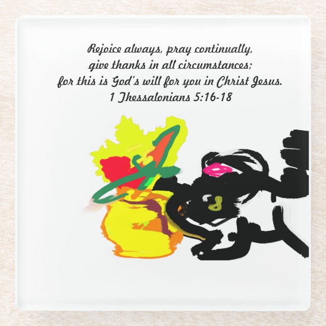 Dessous-de-verre En Verre jesus here (Devant)