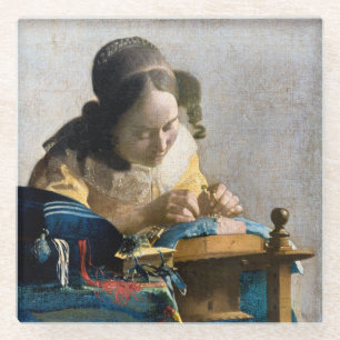 Dessous-de-verre En Verre Johannes Vermeer - Le Lacemaker