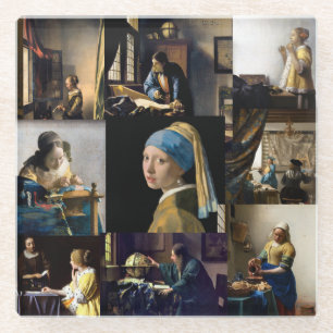 Dessous-de-verre En Verre Johannes Vermeer - Patchwork de chefs-d'oeuvre