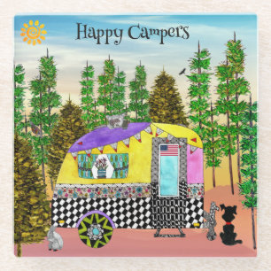 Dessous-de-verre En Verre Joli et coloré Dessous de verre en verre de Camper