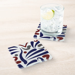Dessous-de-verre En Verre Joli motif abstrait