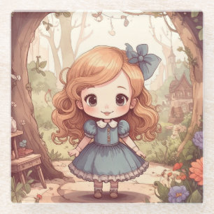 Dessous-de-verre En Verre Jolies Aventures d'Alice au Pays des Merveilles Ar