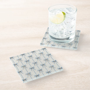 Dessous-de-verre En Verre Jolis rubans bleus à la crème