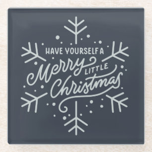 Dessous-de-verre En Verre Joyeux petit Noël - Flocon de neige