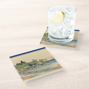 Dessous-de-verre En Verre Katsushika Hokusai Enoshima dans la province de Sa