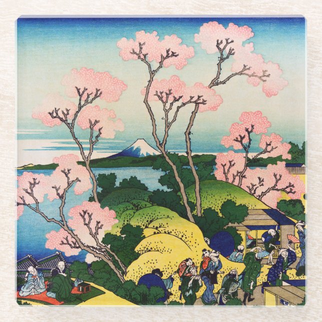 Dessous-de-verre En Verre Katsushika Hokusai - Gotenyama, Tokaido, Shinagawa (Devant)