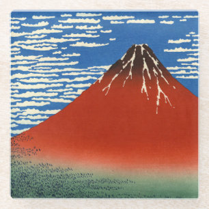 Dessous-de-verre En Verre Katsushika Hokusai - Vent Fin, Matin Clair