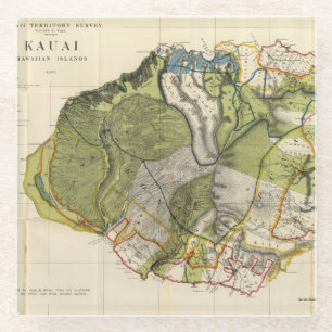 Dessous-de-verre En Verre Kauai, Hawaï