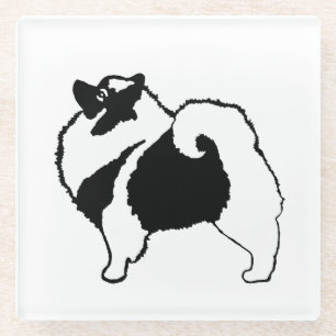 Dessous-de-verre En Verre Keeshond Graphics - Cute Original Chig Art