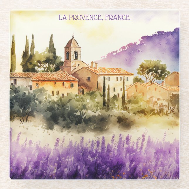 Dessous-de-verre En Verre La Provence France (Devant)