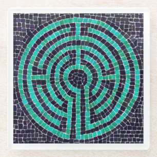 Dessous-de-verre En Verre LABYRINTH III Dessous de verre en verre - blanc