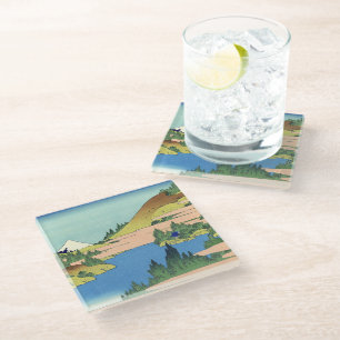 Dessous-de-verre En Verre Lac Hokusai Hakone dans la province de Sagami
