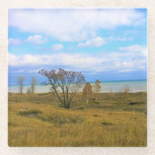 Dessous-de-verre En Verre Lac Michigan, Sheboygan, Wisconsin