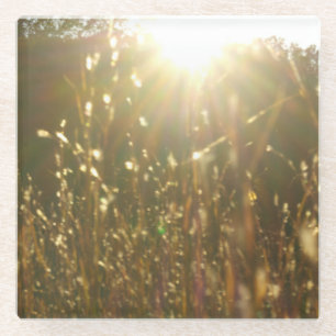 Dessous-de-verre En Verre "Lames d'or art original de lumière du soleil" pa