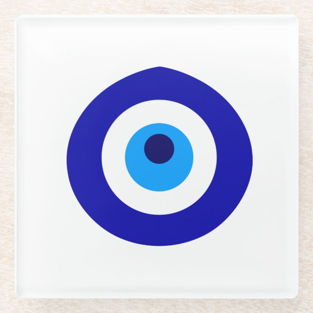 Dessous-de-verre En Verre L'amulette turque a appelé Nazar (Devant)