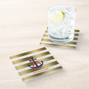 Dessous-de-verre En Verre L'Anchor bleu