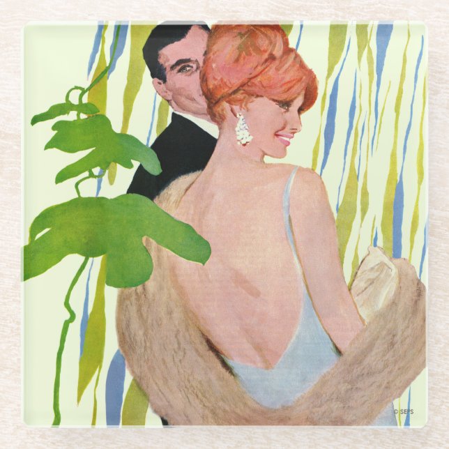 Dessous-de-verre En Verre L'argent dans son esprit (Devant)