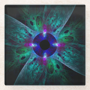 Dessous-de-verre En Verre L'art Abstrait des yeux