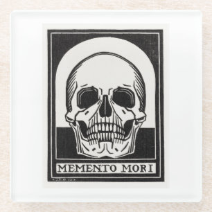 Dessous-de-verre En Verre L'art crânien Memento Mori
