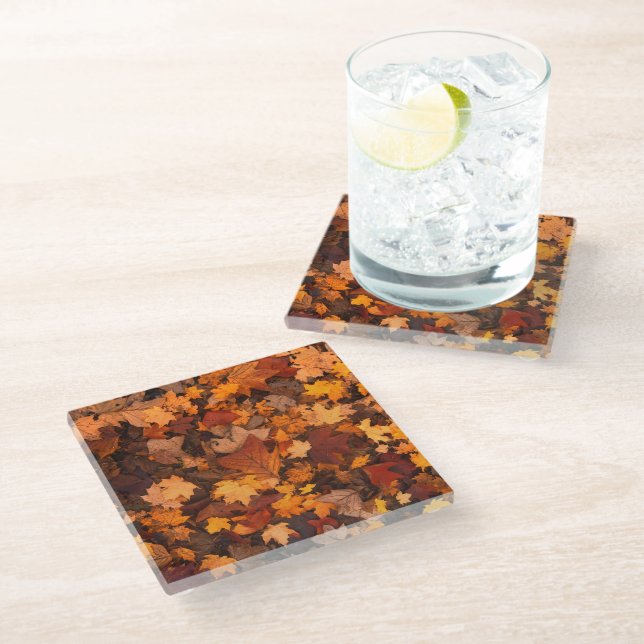 Dessous-de-verre En Verre l'automne (Incliné)