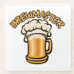 Dessous-de-verre En Verre Le Brewmaster a besoin d'une bière