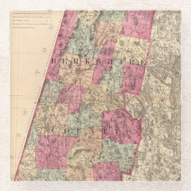Dessous-de-verre En Verre Le comté de Berkshire (Devant)
