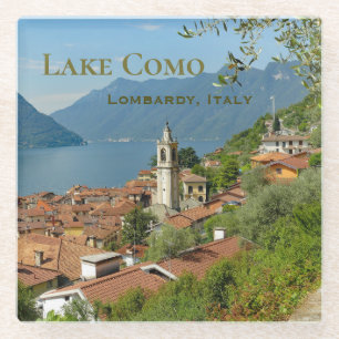 Dessous-de-verre En Verre Le lac de Côme Lombardie Italie