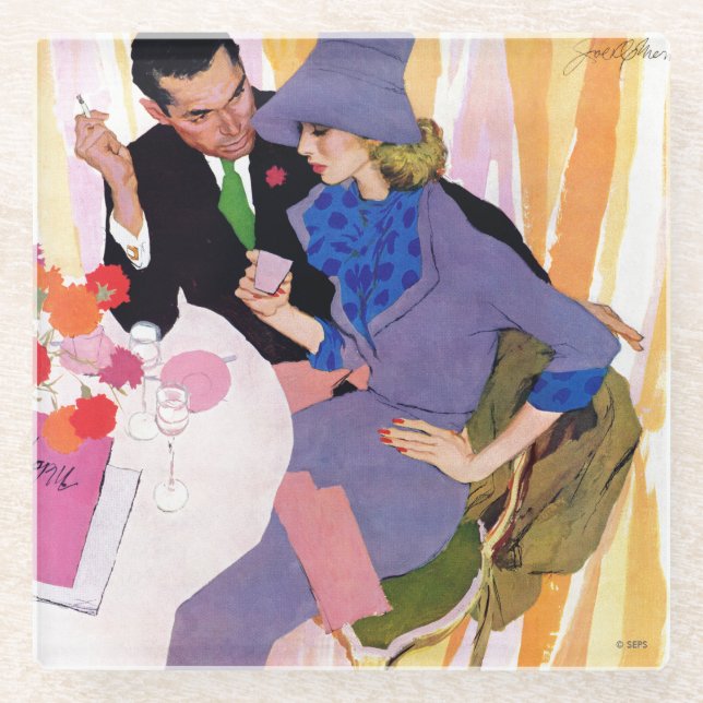 Dessous-de-verre En Verre Le mariage n'est pas pour moi (Devant)