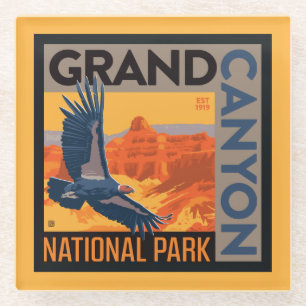 Dessous-de-verre En Verre Le Parc national du Grand Canyon Condor