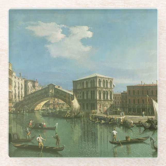 Dessous-de-verre En Verre Le pont de Rialto, Venise (Devant)