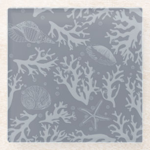 Dessous-de-verre En Verre Le récif corallien de style Hipster