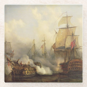 Dessous-de-verre En Verre Le Redoutable chez Trafalgar, le 21 octobre 1805