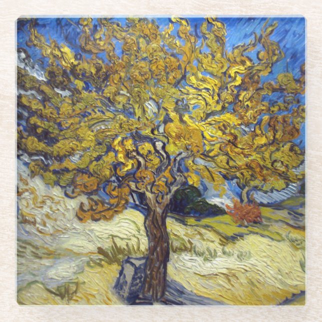 Dessous-de-verre En Verre Le tableau du mûrier de Van Gogh, un chef-d'œuvre  (Devant)