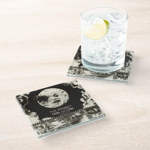 Dessous-de-verre En Verre Le Voyage dans la Lune Dessous de verre en verre