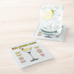 Dessous-de-verre En Verre LEMON DROP MARTINI Cocktail Recette Art