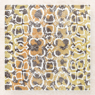 Dessous-de-verre En Verre Léopard Snake Poster de animal Texture