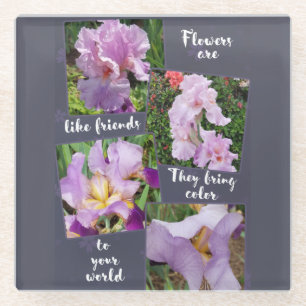 Dessous-de-verre En Verre Les fleurs sont comme des amis