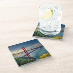 Dessous-de-verre En Verre Les monuments   Golden Gate San Francisco