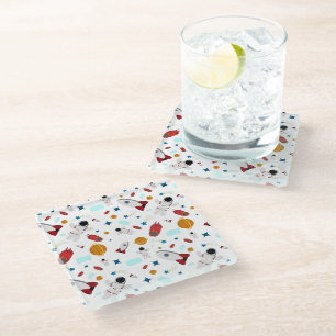 Dessous-de-verre En Verre L'espace extra-atmosphérique pour enfants et Motif