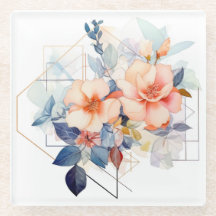 Lignes de couleur Fleur : dessous de verre "Ma cui