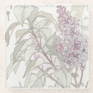 Dessous-de-verre En Verre Lilac botanique