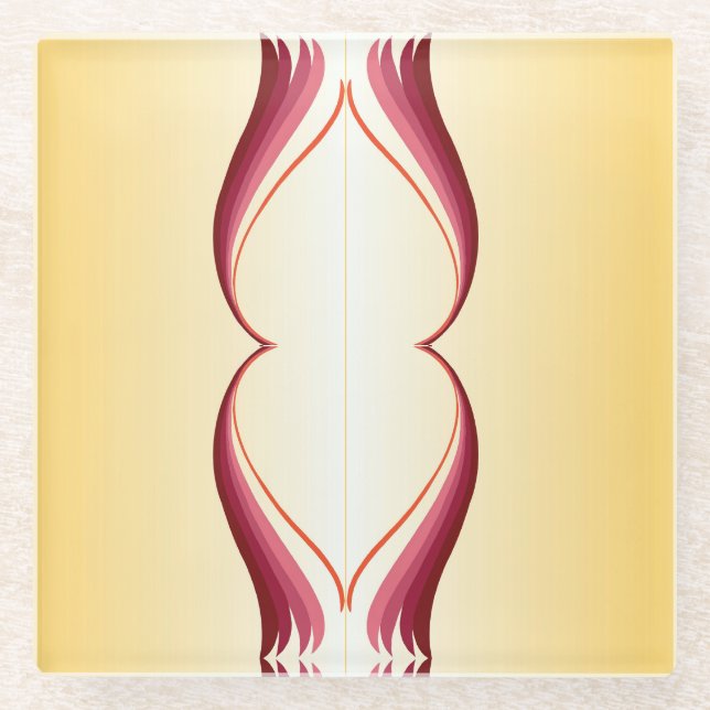 Dessous-de-verre En Verre Lily de flamme (Devant)