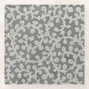 Dessous-de-verre En Verre Linge de dentelle mariage blanc classique jolie