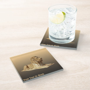 Dessous-de-verre En Verre Lion de pierre