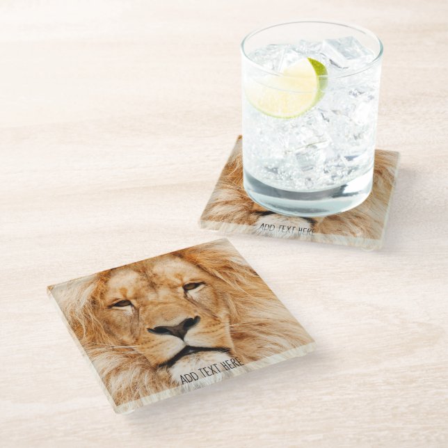Dessous-de-verre En Verre Lion, roi d'Afrique (Incliné)
